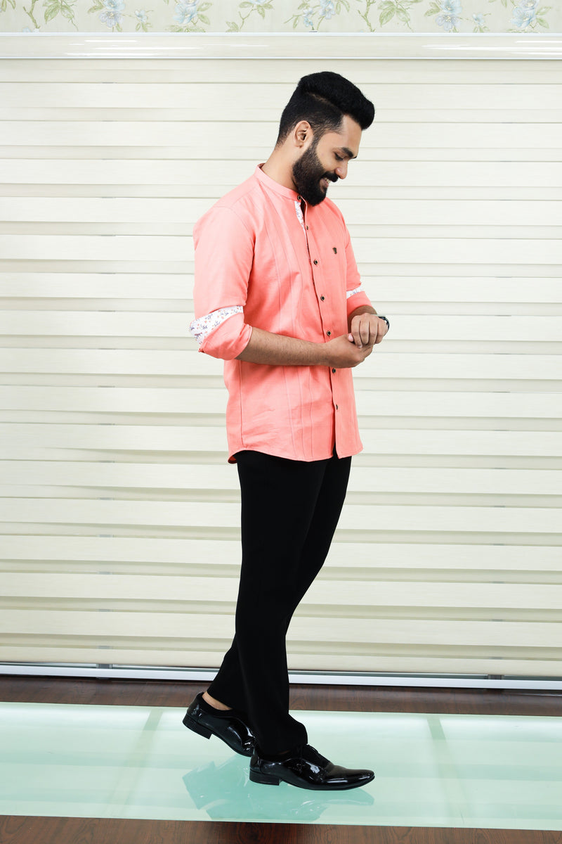 MILDIN Men Solid Formal Pink Shirt - Buy MILDIN Men Solid Formal Pink Shirt  Online at Best Prices in India | Flipkart.com